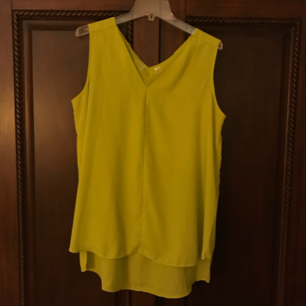 Sleeveless Lime Green Top